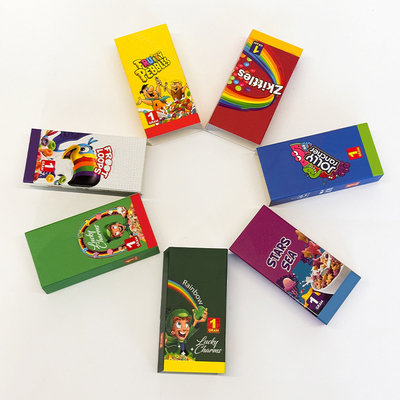 Caixa de embalagem de papel personalizada de acabamento brilhante Caixa de cigarros de frutas