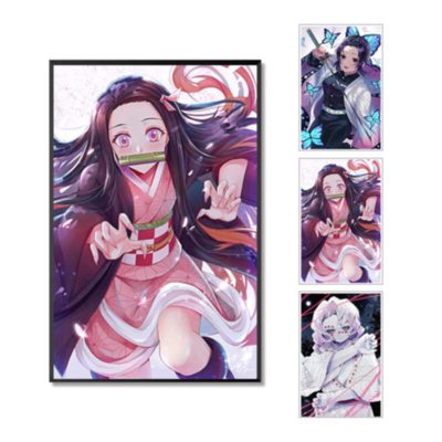 Pôster de anime lenticular 3D impermeável personalizado para decoração de casa elegante