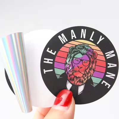 Adesivo de etiqueta de papel permanente personalizável Adesivo de etiqueta redonda de cores múltiplas